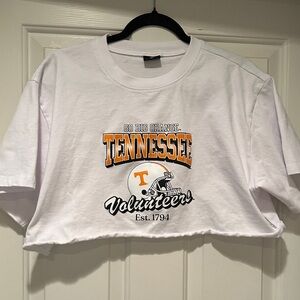 Tennessee Volunteers White Crop Top. Hype and Vice large. Like new